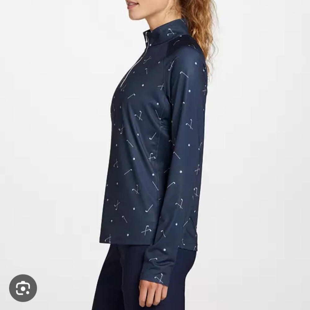 Walter Hagen Women's Printed UV Long Sleeve Golf 1/4 Zip, size XS